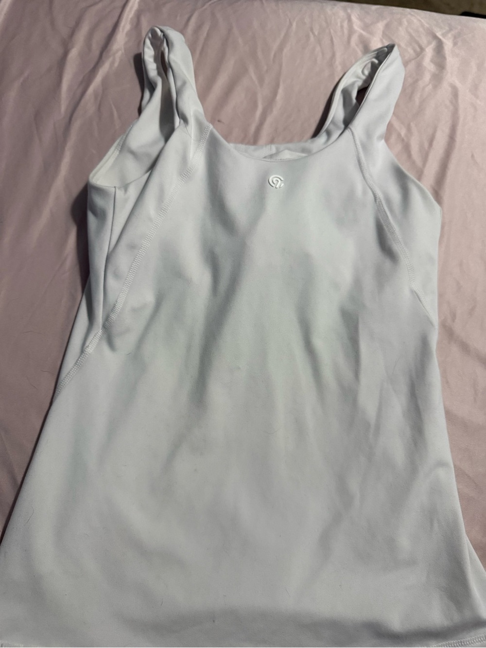 Champion White Women's Athletic Tank Top with Scoop Neck